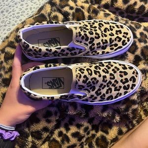 cheetah print vans size 6